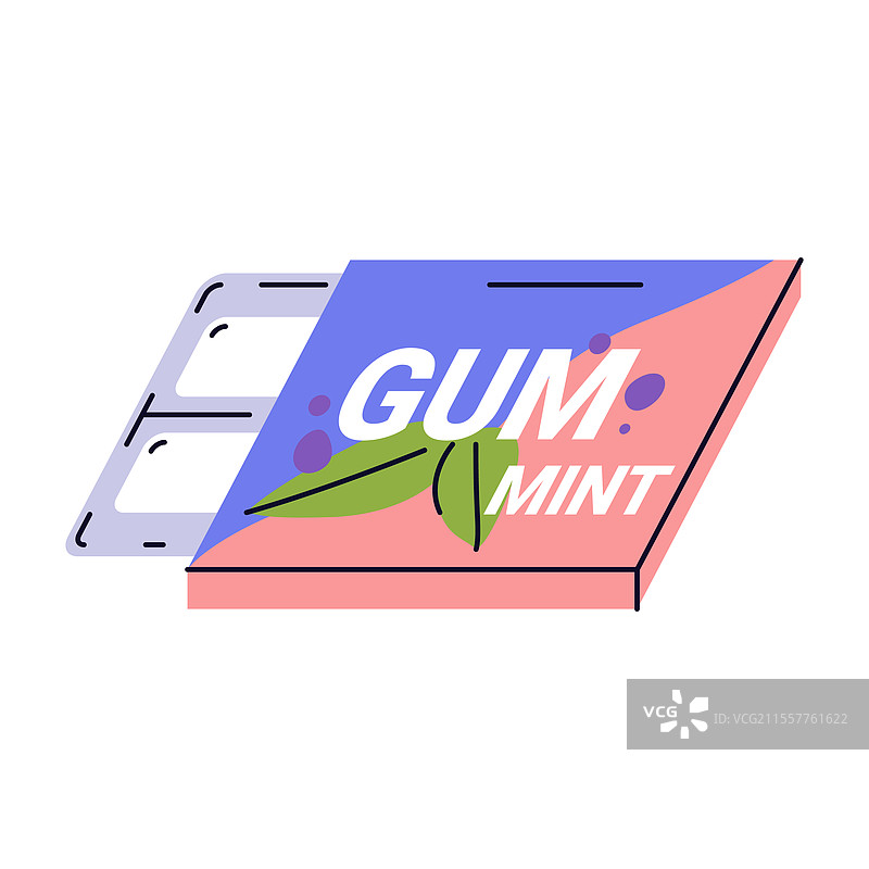 薄荷口香糖或咀嚼糖以保持口气清新图片素材
