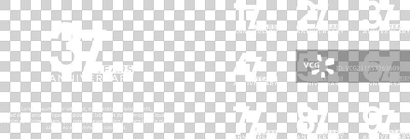 粉色背景上的白色周年纪念标志组合图片素材