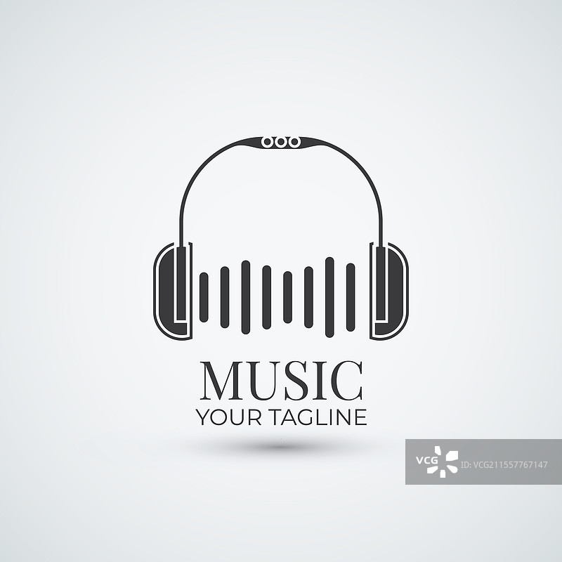 耳机音乐标志设计模板图片素材