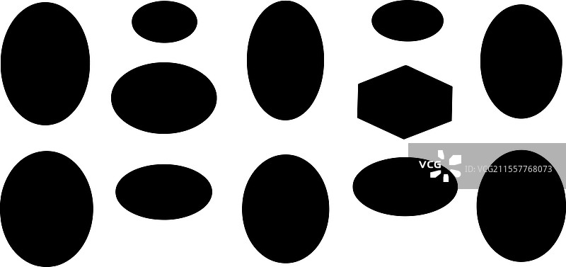 不同形状和大小的剪影图片素材