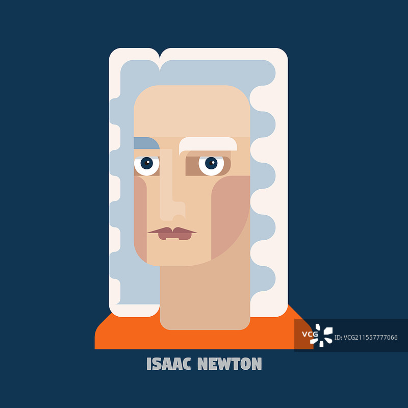 艾萨克·牛顿肖像图片素材