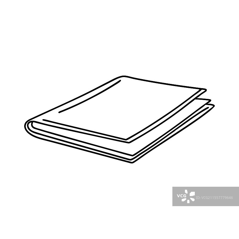 折叠的白纸连续线条艺术图片素材