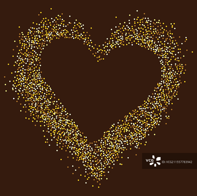 心形金框粉末飞溅图片素材