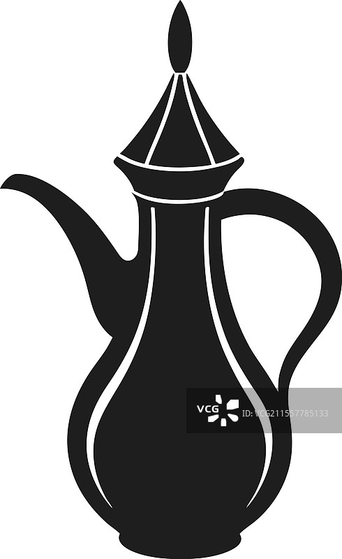 传统土耳其咖啡壶的轮廓图片素材