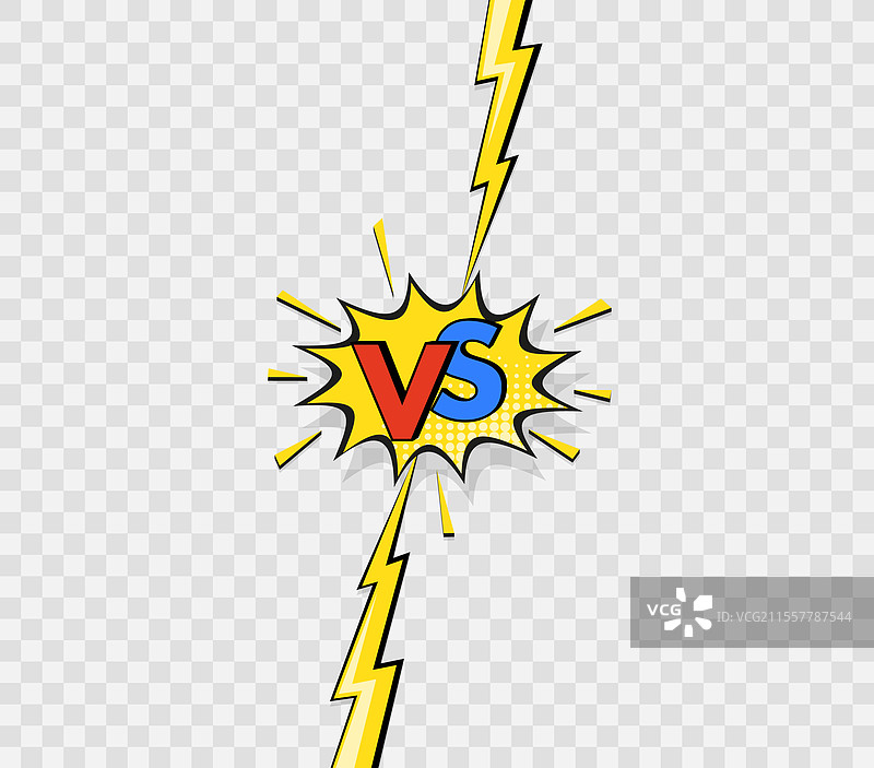 漫画与闪电背景对比图片素材