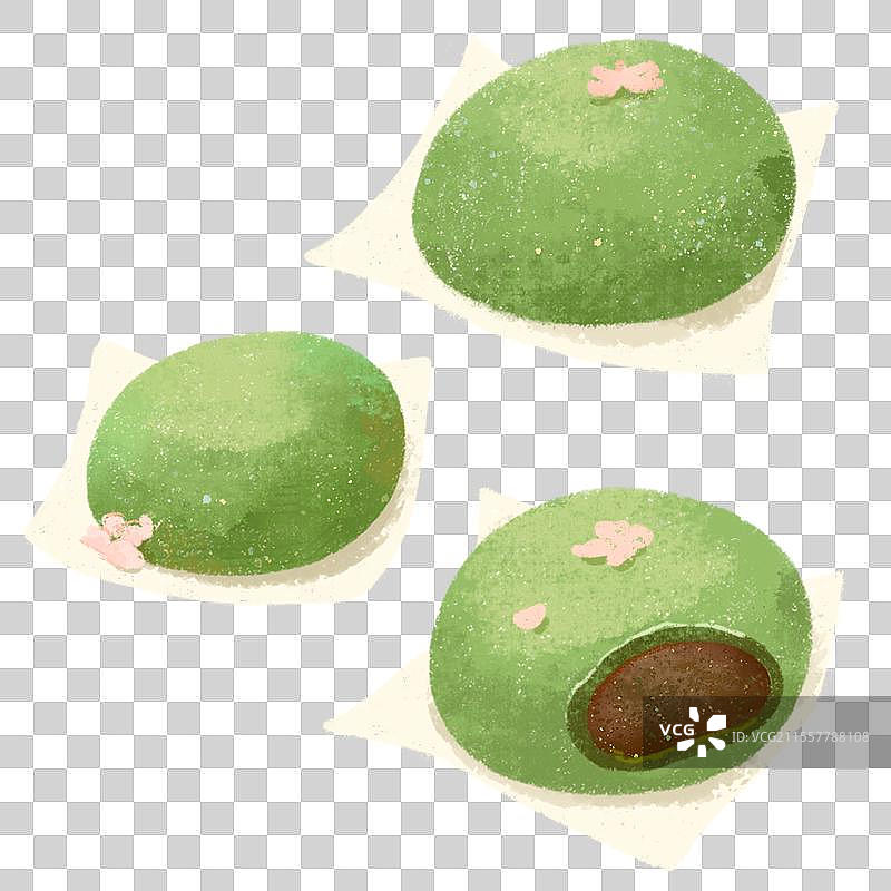 豆沙青团糕点传统食物设计元素图片素材