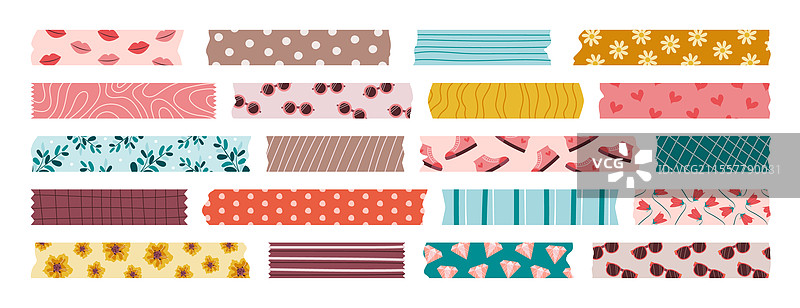 孤立的和纸胶带条粘性胶带图片素材