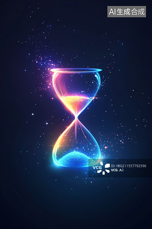 【AI数字艺术】科技沙漏 魔法沙漏图片素材