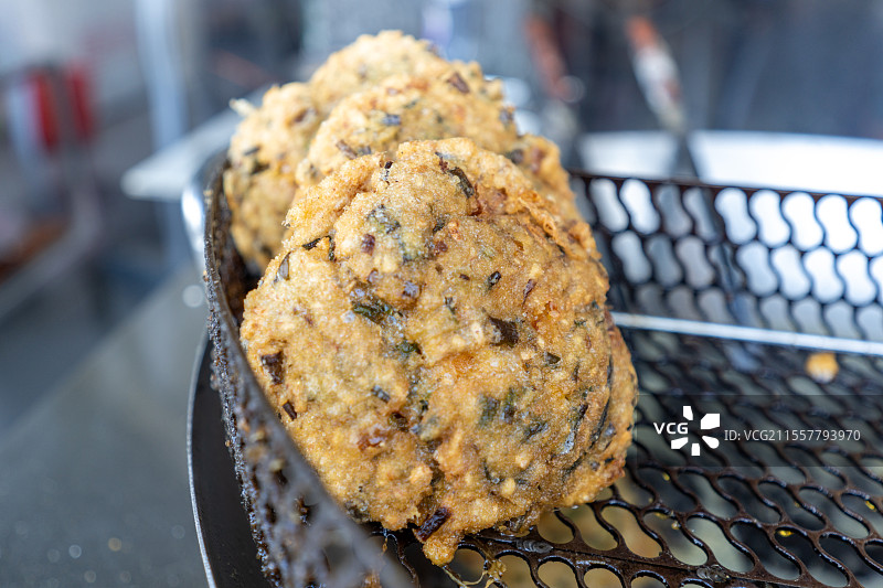 莆田仙游的饮食文化地方特色小吃海蛎煎图片素材