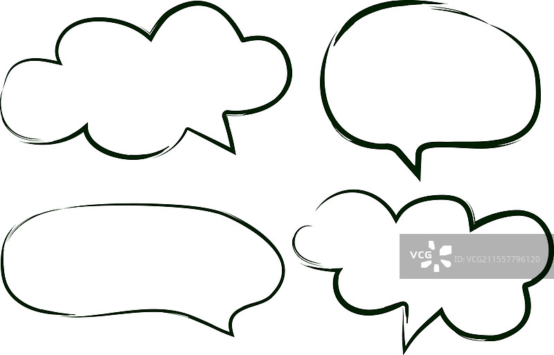 黑色对话气泡云图片素材