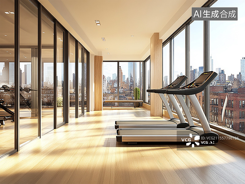 【AI数字艺术】明亮的健身房图片素材
