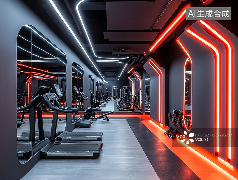 【AI数字艺术】明亮的健身房图片素材