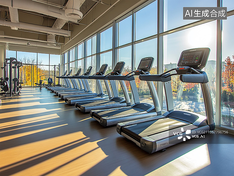 【AI数字艺术】明亮的健身房图片素材