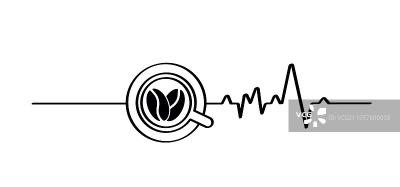 咖啡杯与烘焙咖啡豆图片素材