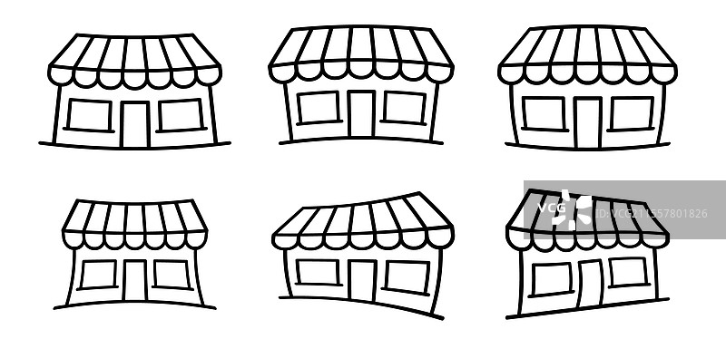 市场商店或商店图标商店建筑图片素材