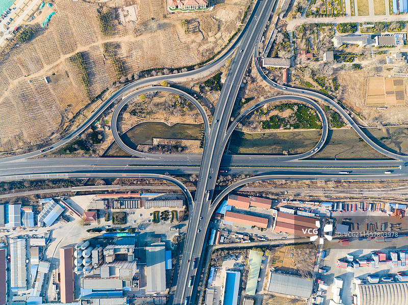 山东烟台芝罘岛立交桥图片素材