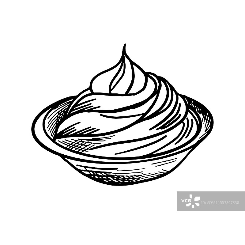 酱汁碗轮廓图标线条图片素材