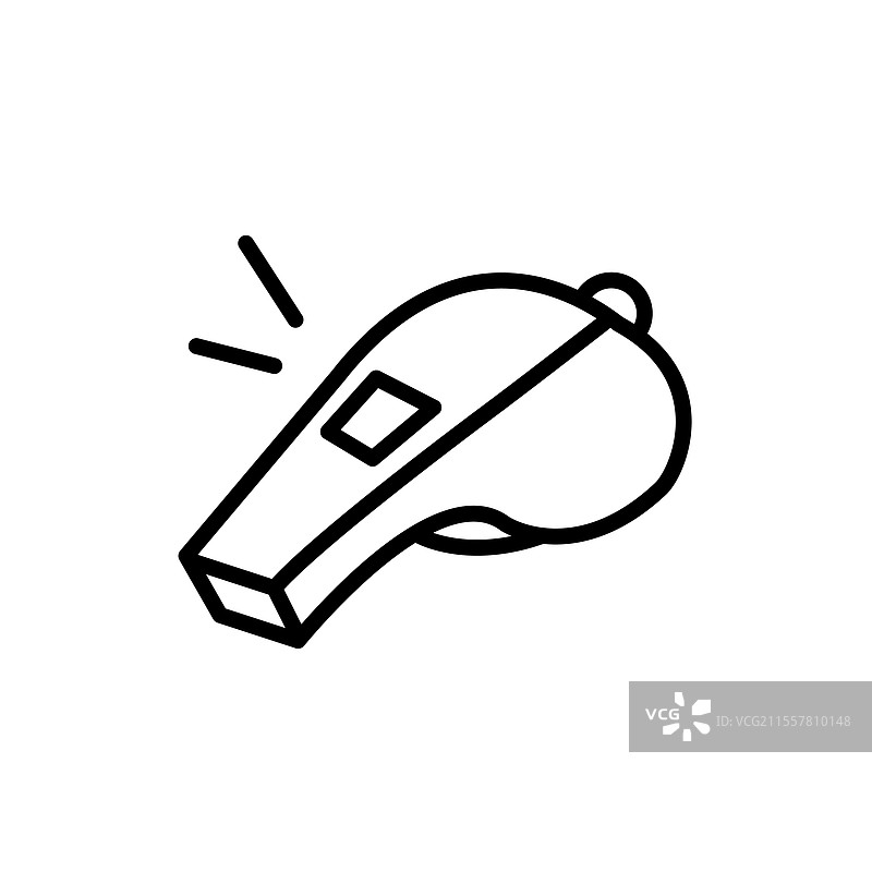 时尚轮廓风格设计的口哨图标图片素材