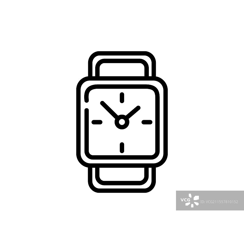 白色背景上的手表图标设计图片素材