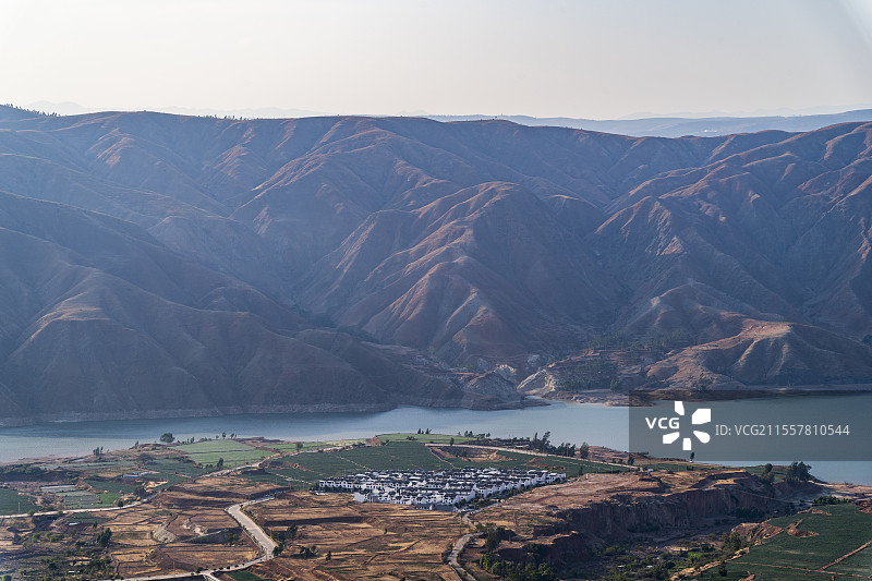 云南永仁县江边乡美丽乡村田园风光图片素材