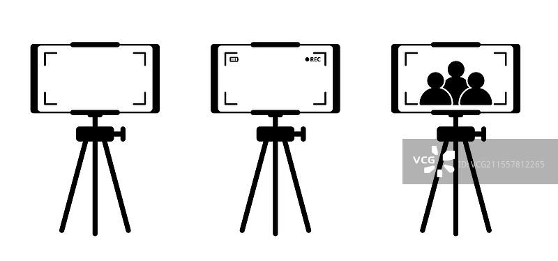一个人透过相机镜头观察图片素材