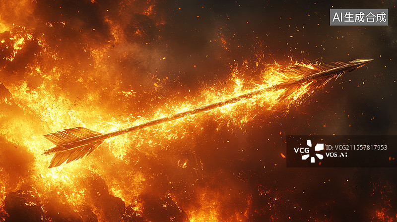 【AI数字艺术】神话故事后羿射日图片素材