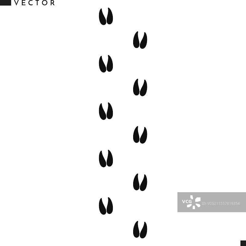 山羊足迹剪影图片素材