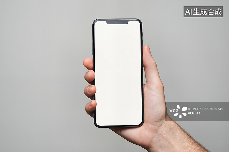 【AI数字艺术】手持智能手机图片素材
