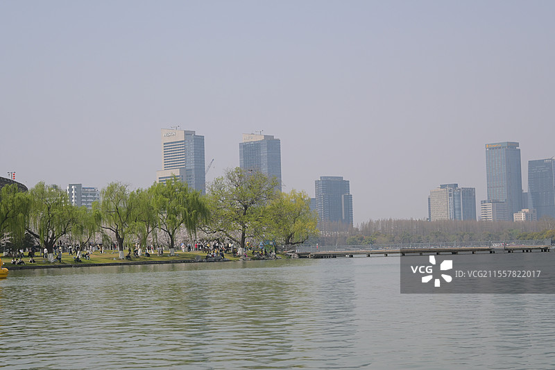 南京玄武湖的春天图片素材