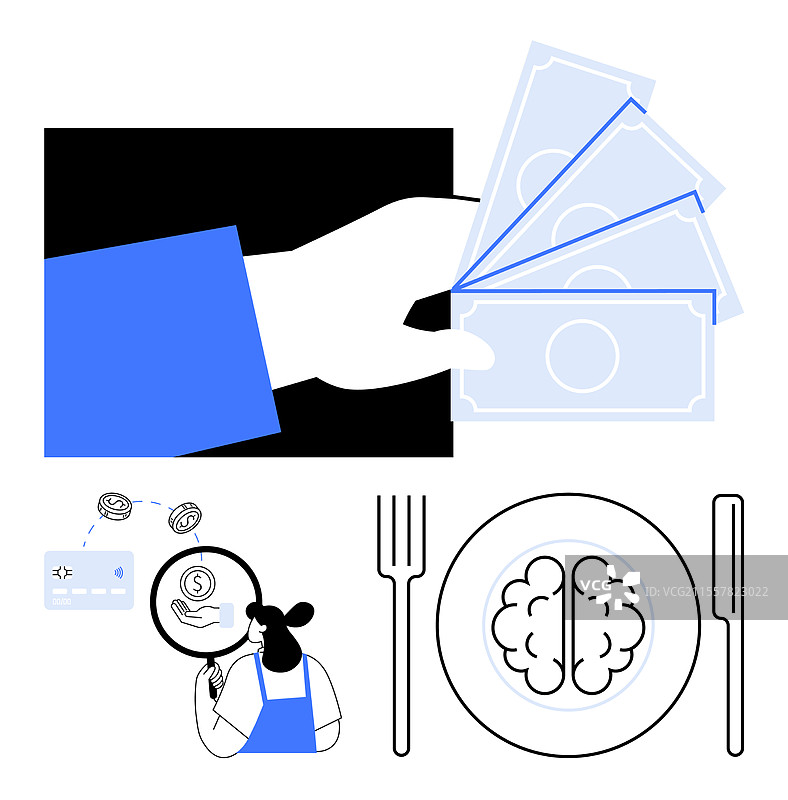 金融决策的概念性表现图片素材