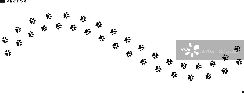 狗爪印剪影图片素材