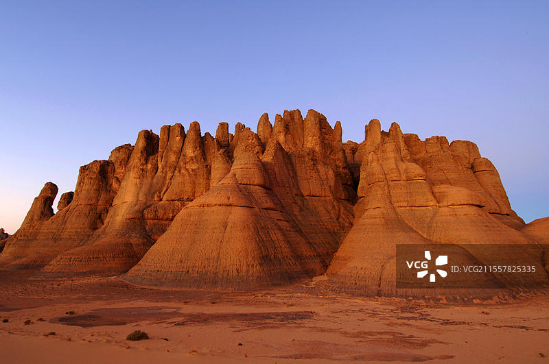 沙漠景观,阿尔及利亚Tin Akascheker,岩石 formations,阿尔及利亚,非洲图片素材