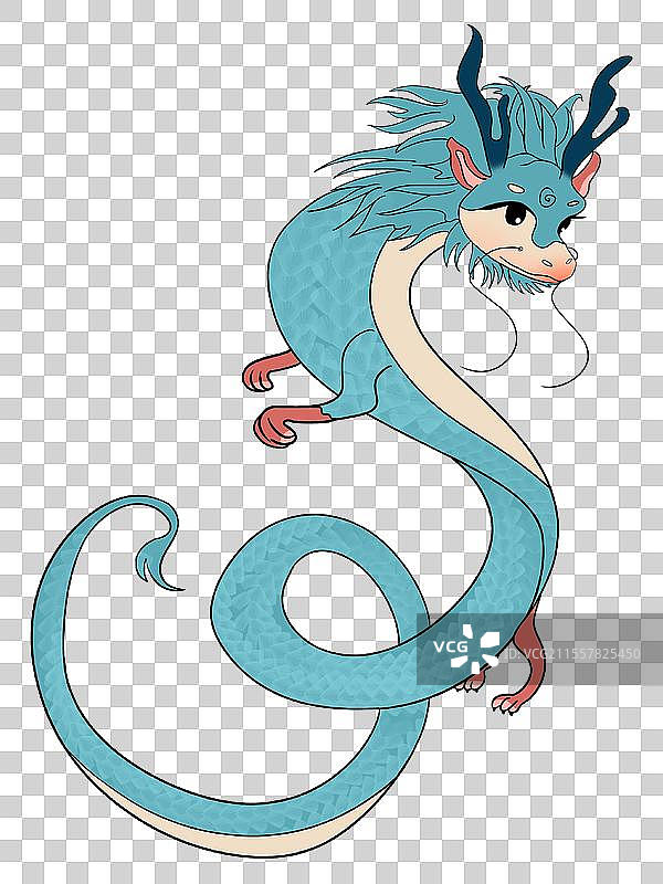 青龙插画图片素材