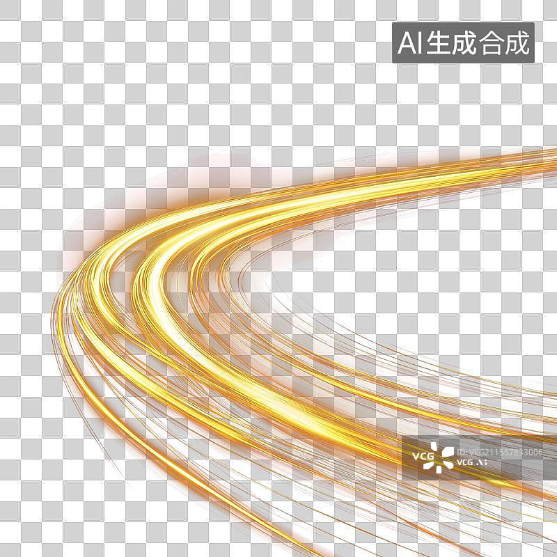 【AI数字艺术】金色光线图片素材