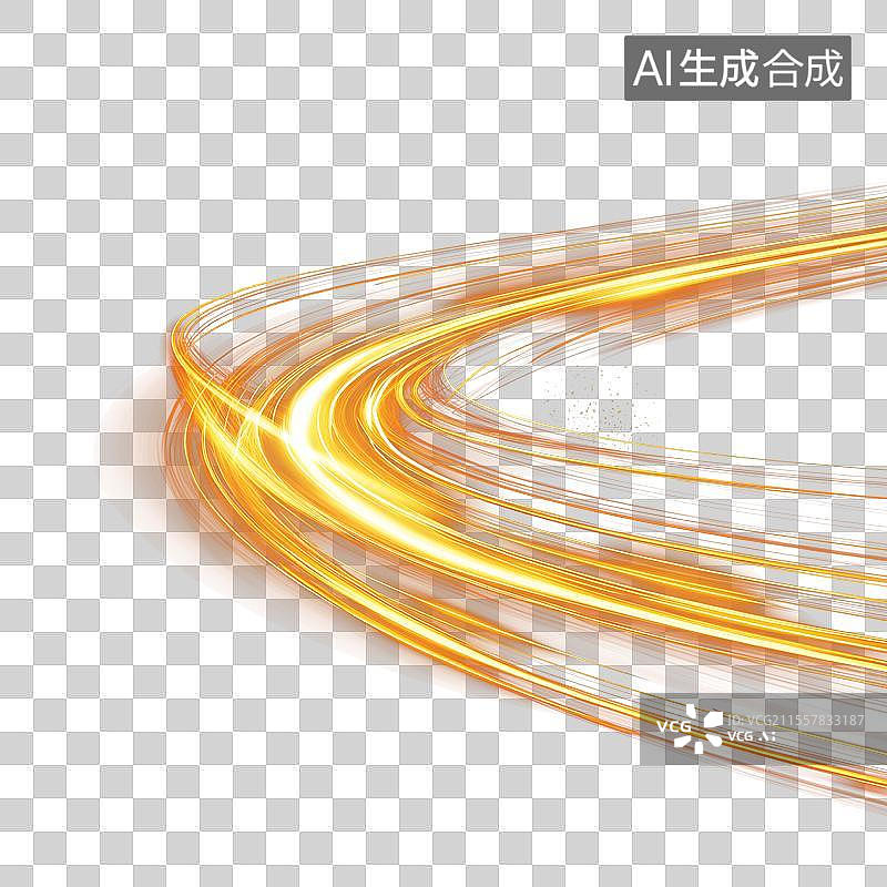 【AI数字艺术】金色光线图片素材