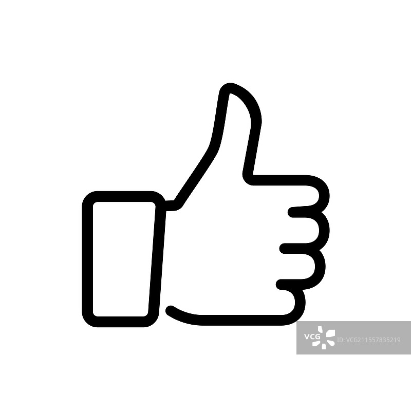 竖起大拇指的手势线条图标图片素材