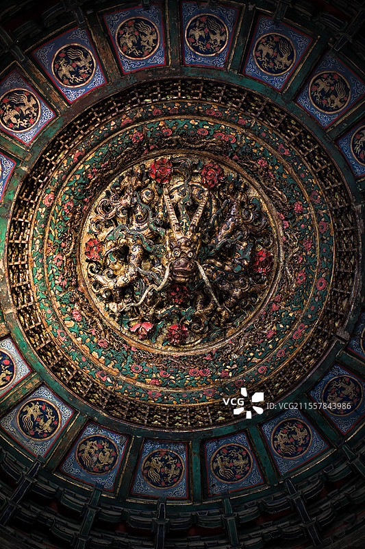 北京故宫藻井图片素材