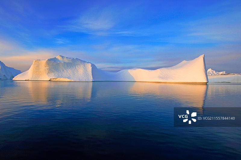 丹麦，格林兰，典型的风景，奇特的冰结构，漂流冰，格林兰，丹麦，北美图片素材