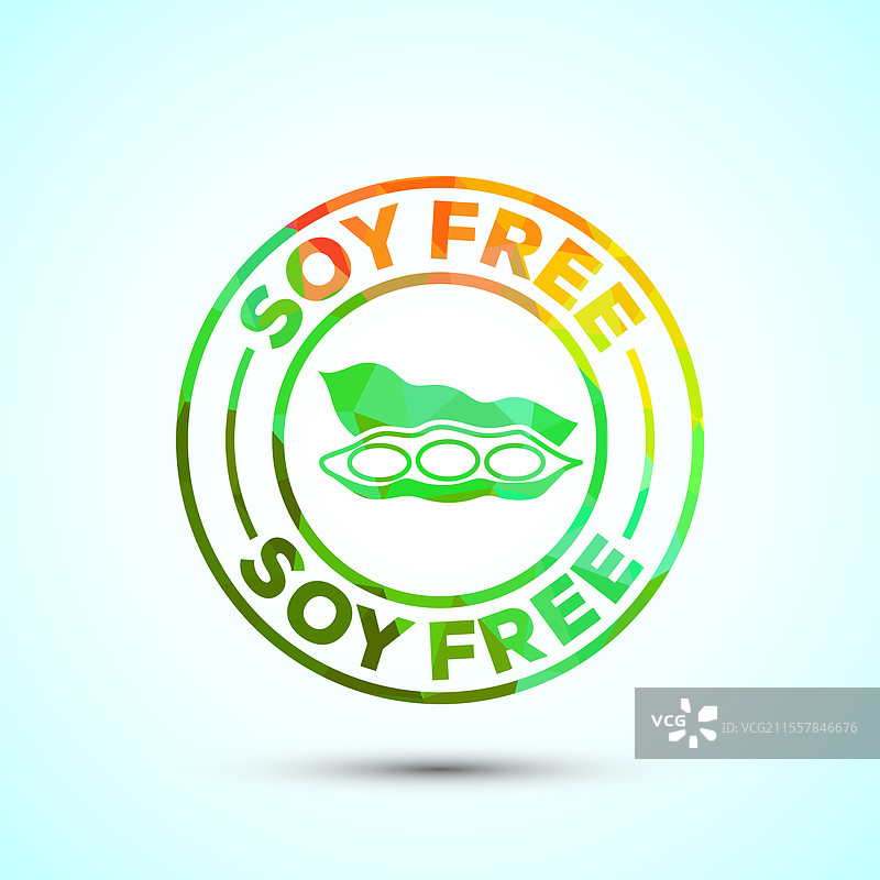无大豆或大豆制品的图标设计，适合大豆过敏者使用图片素材