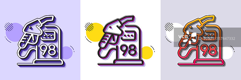 加油站线条图标加油站标志图片素材