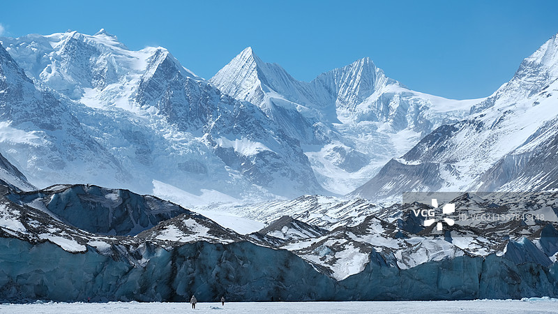 祥格拉冰川图片素材