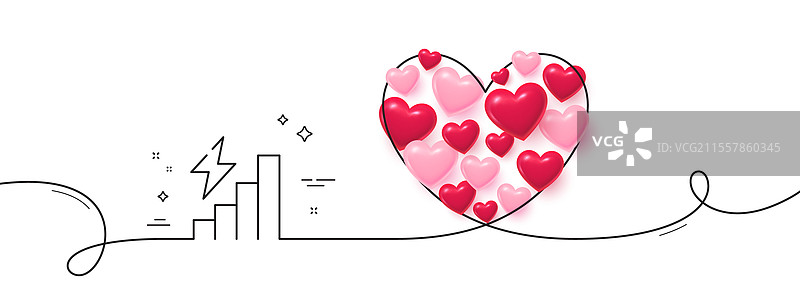 消费增长线图标 电力上升图片素材