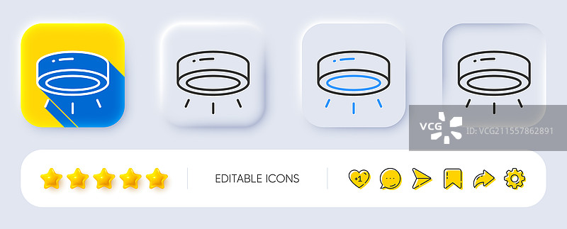 LED灯线条图标聚光灯标志图片素材