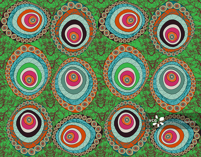 无缝非洲蜡印布料民族纹理图片素材