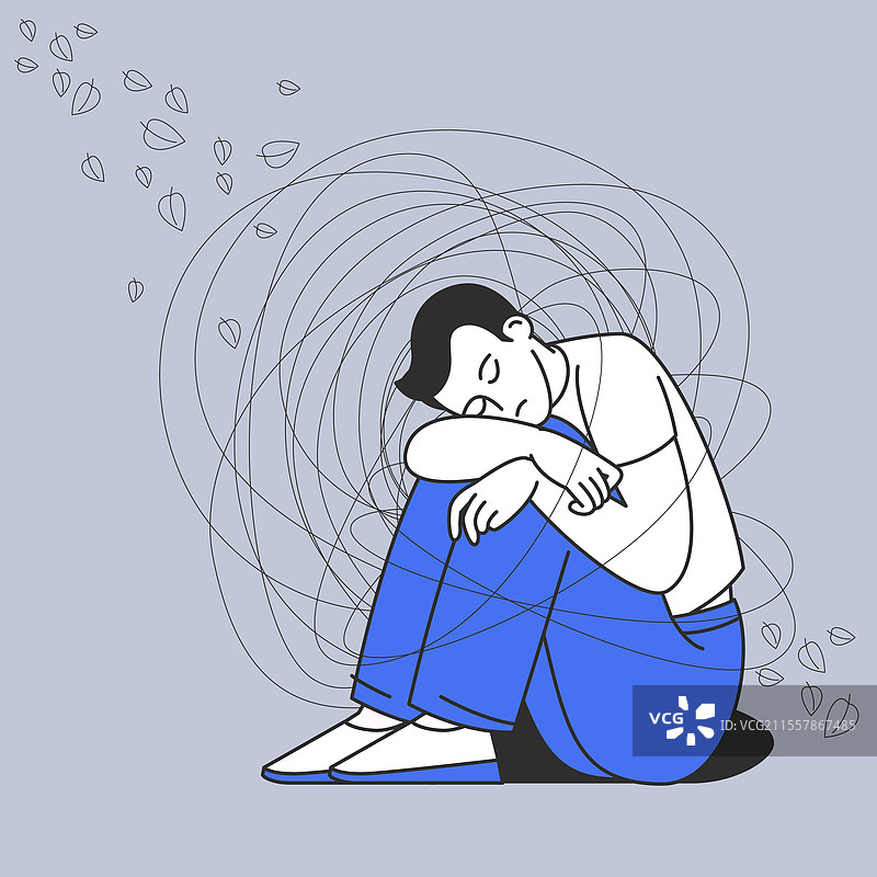 悲伤沮丧的男人图片素材