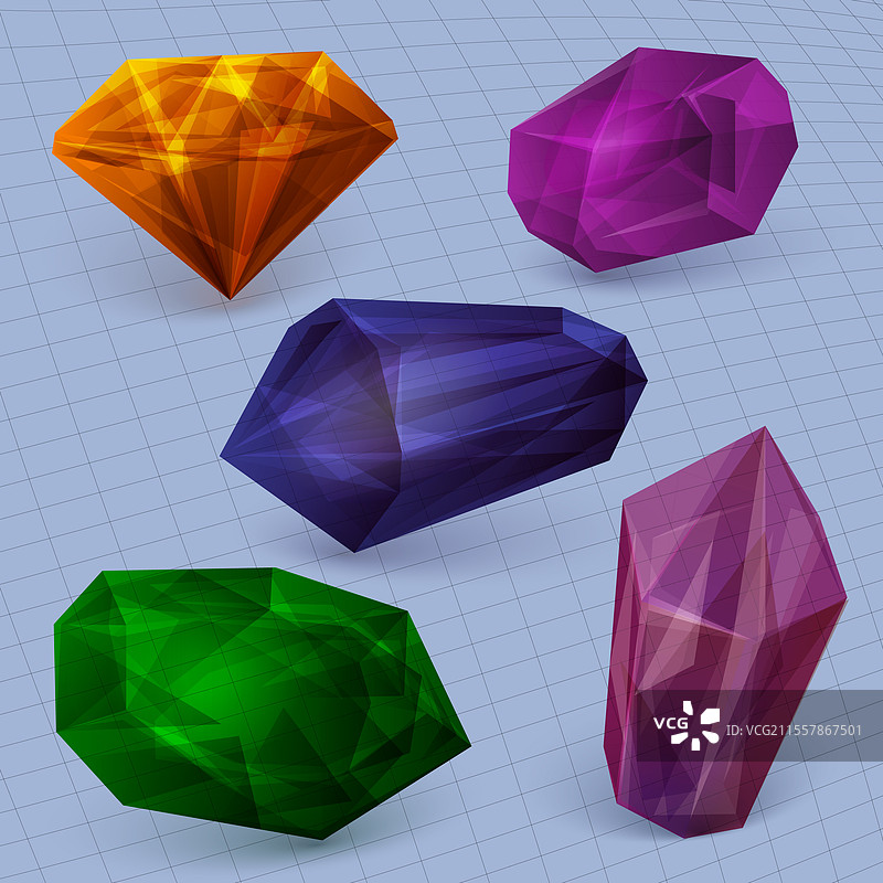 闪亮的水晶和宝石图片素材