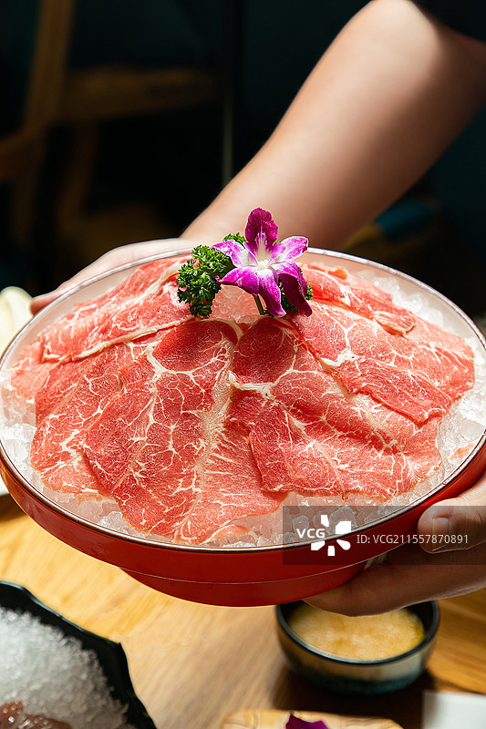 牛肉鲜切牛肉火锅涮牛肉热辣火锅成都火锅牛油火锅雪花肥牛羔羊卷肥羊卷羊肉图片素材