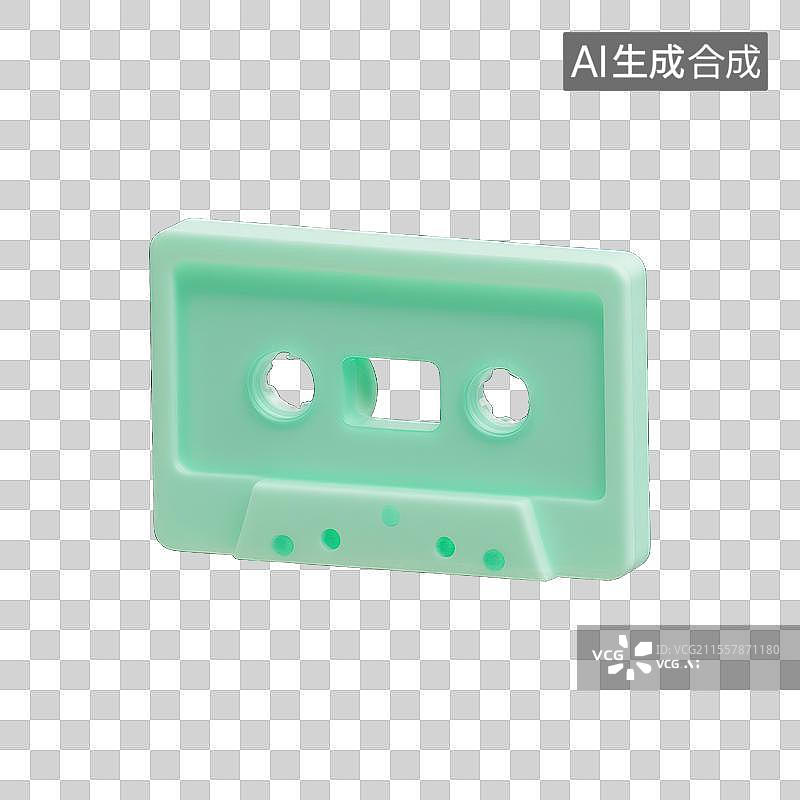 【AI数字艺术】复古录像带的记忆，3D磁带录像带图标图片素材