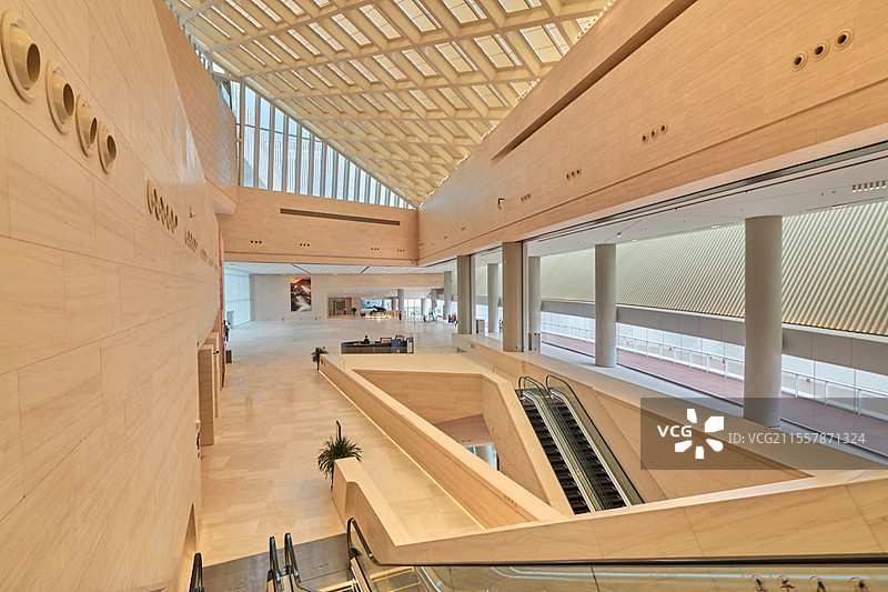 广州市白鹅潭大湾区艺术中心广东美术馆室内建筑空间图片素材