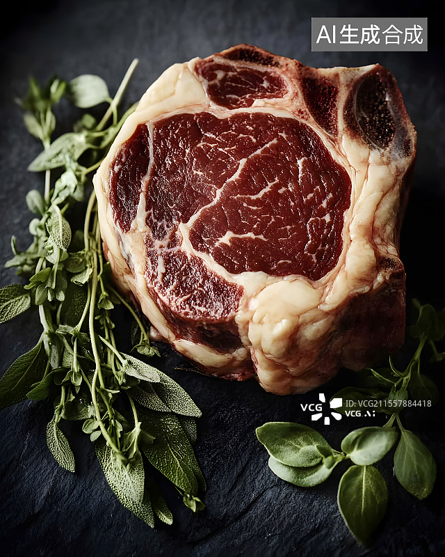 【AI数字艺术】大理石纹和牛切割艺术插画图片素材